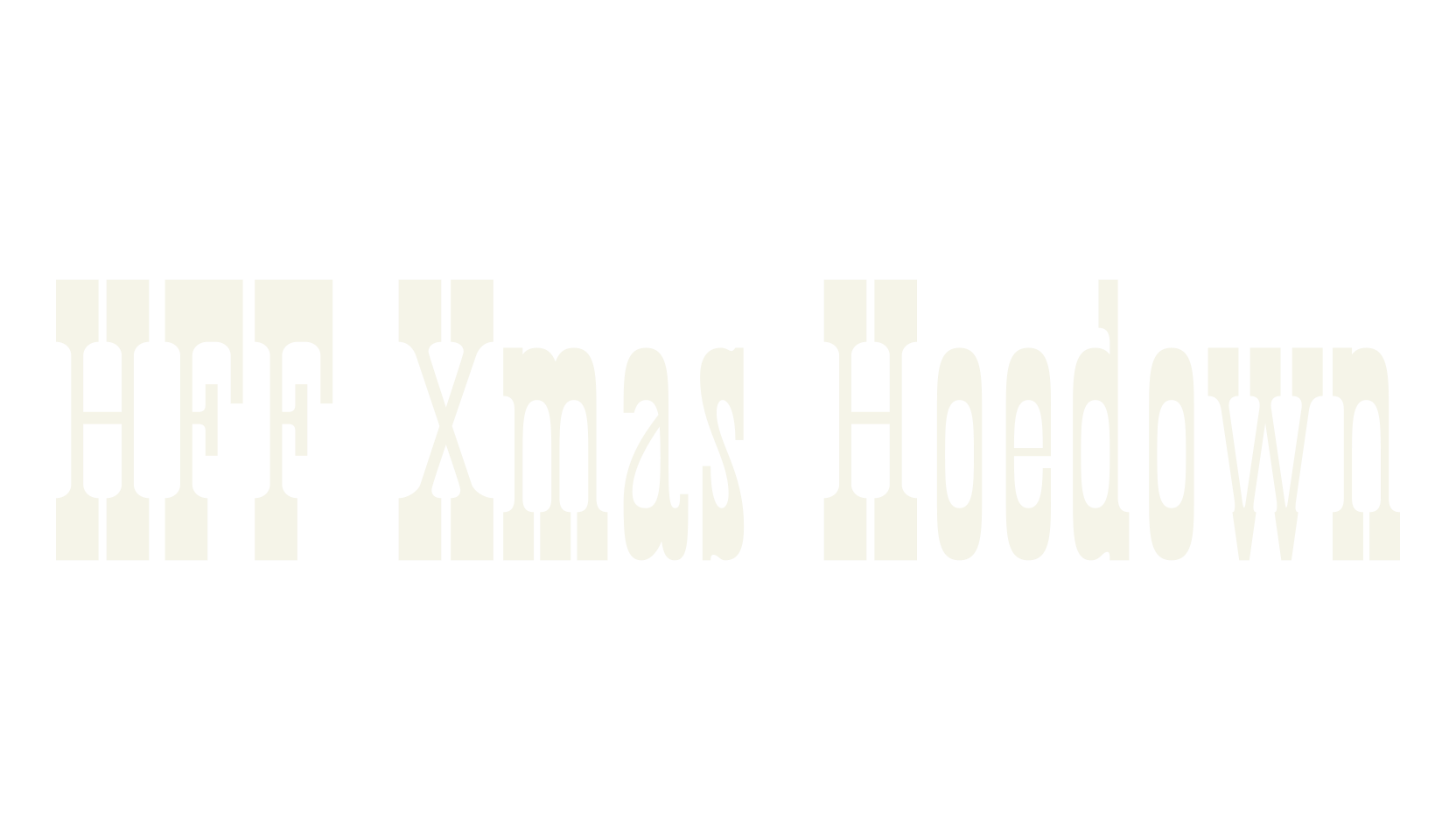 HFF Xmas Hoedown, wild west font preview