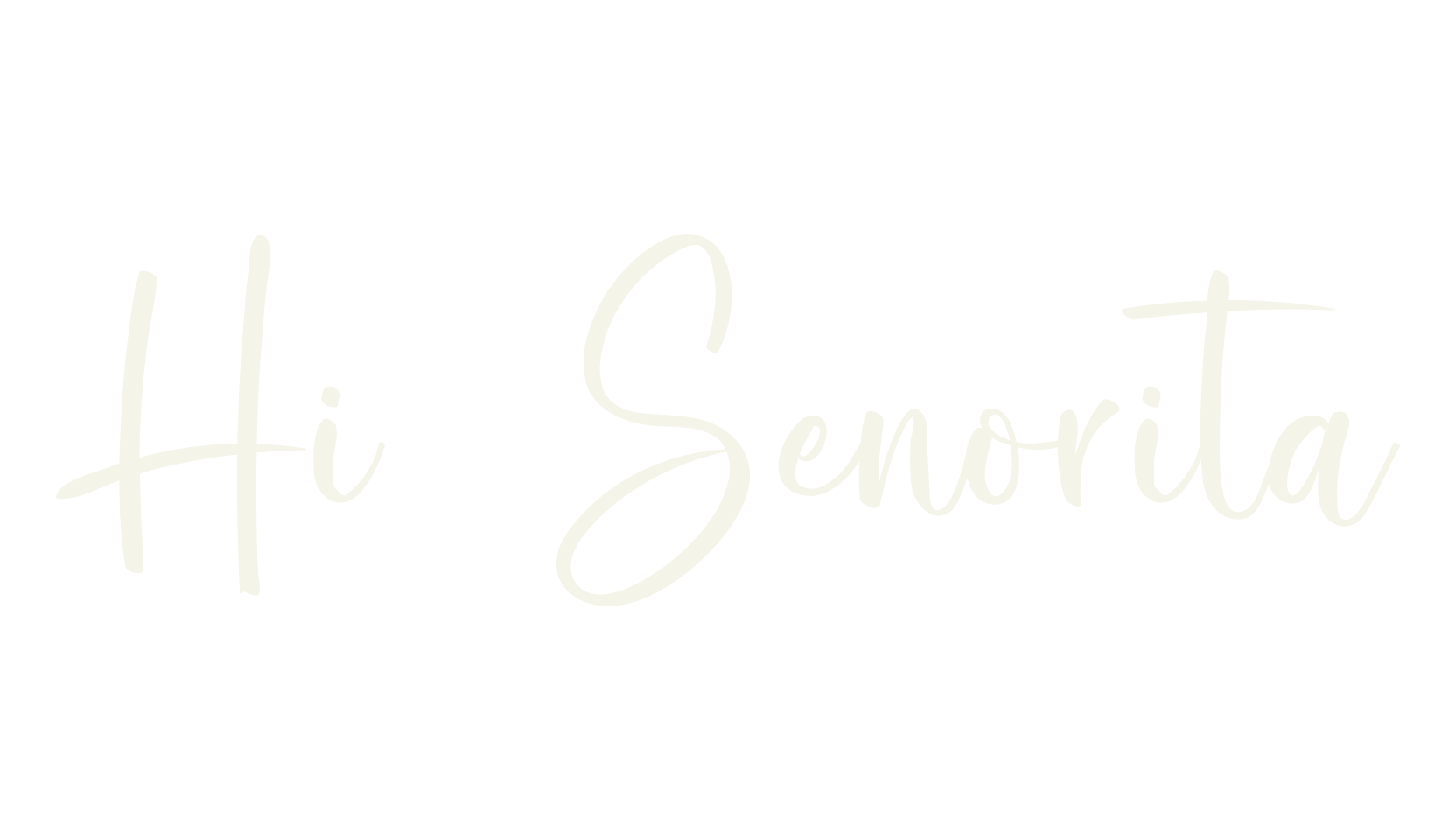 Hi Senorita, cursive font preview