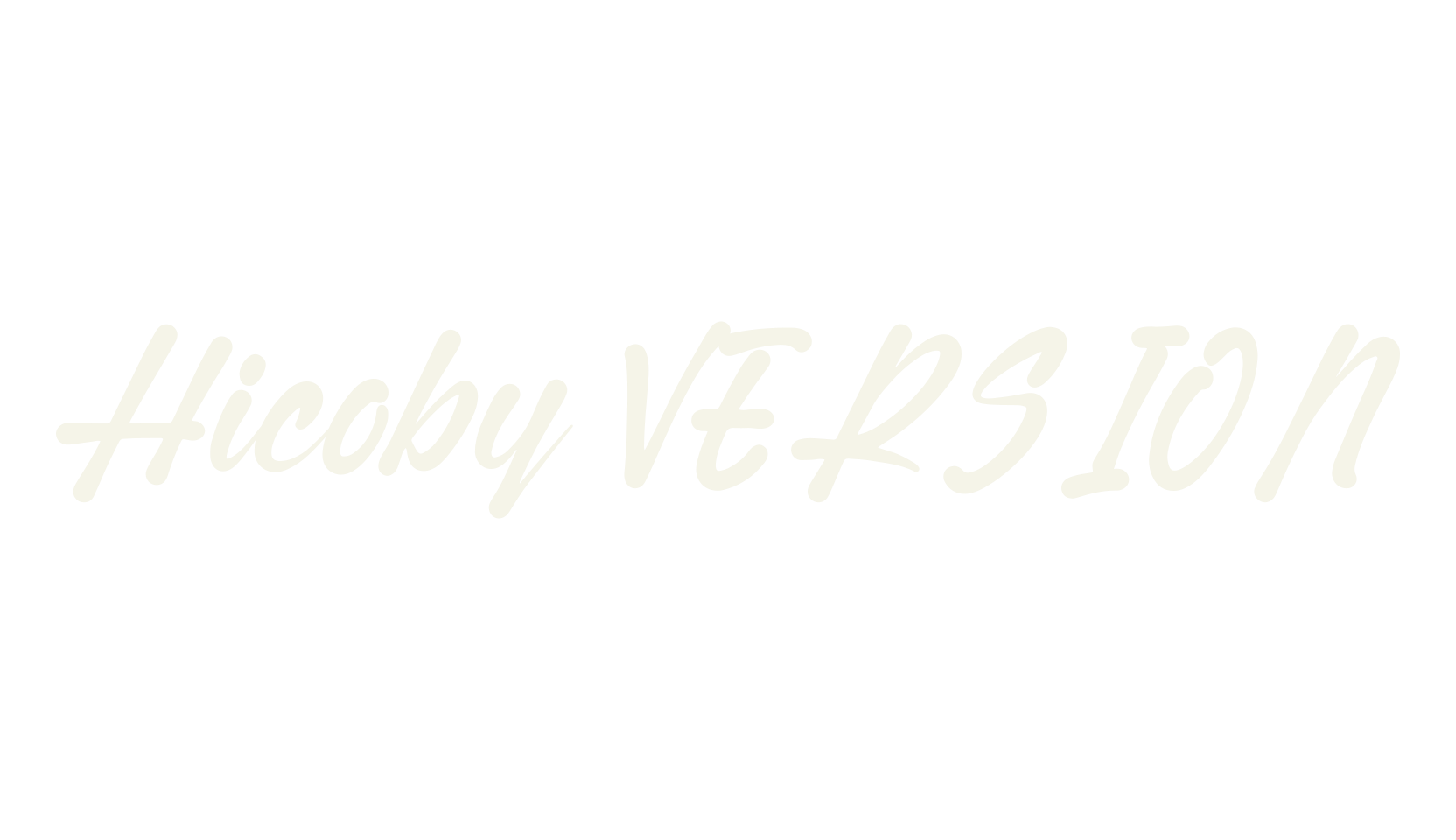 Hicoby VERSION, script font preview