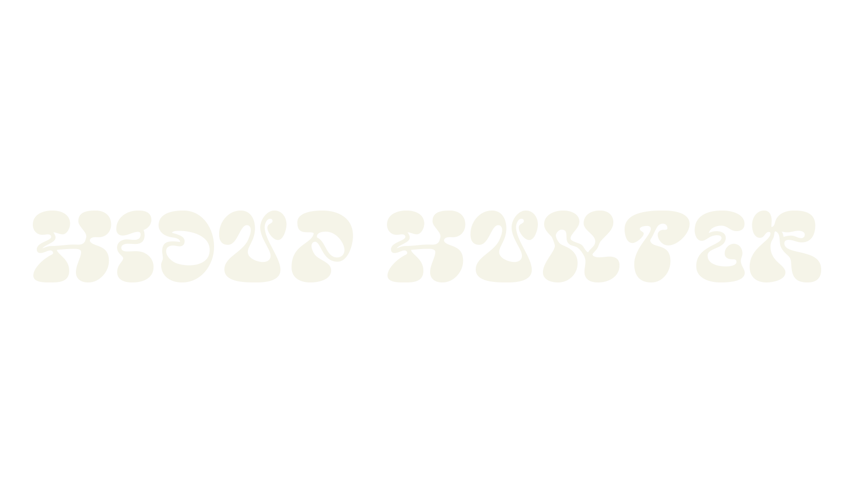 Hidup Hunter, psychedelic font preview