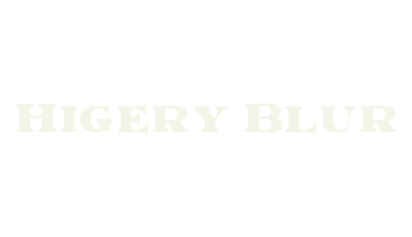 Higery Blur, bold font preview