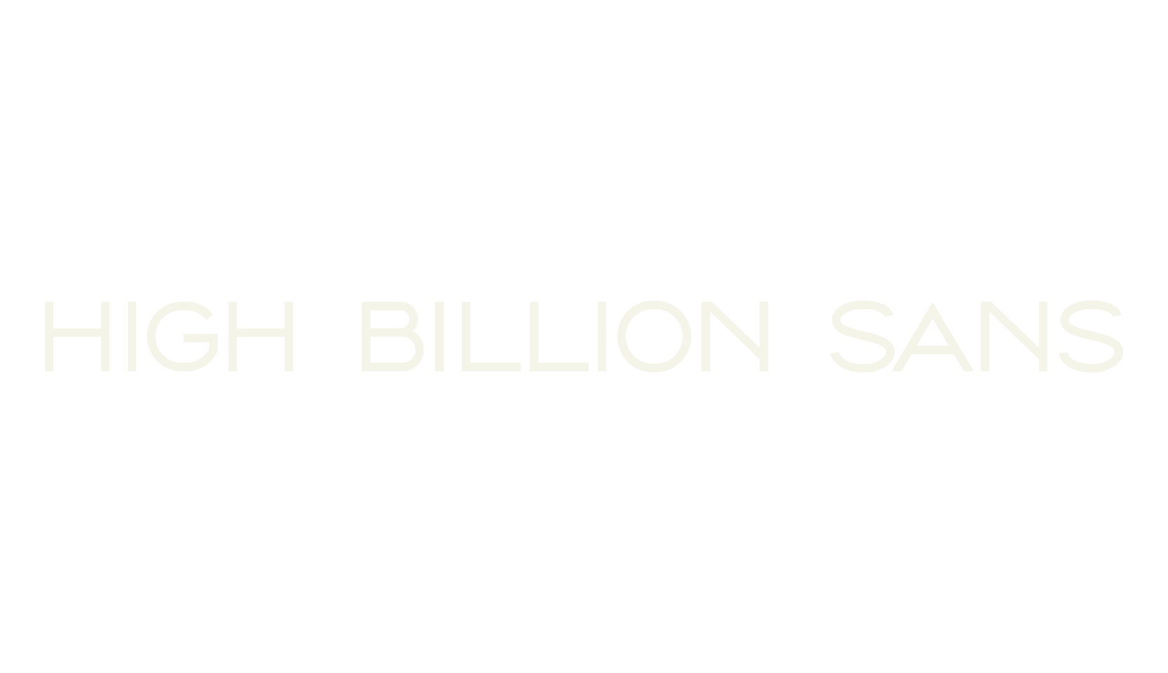 High Billion Sans, all caps font preview
