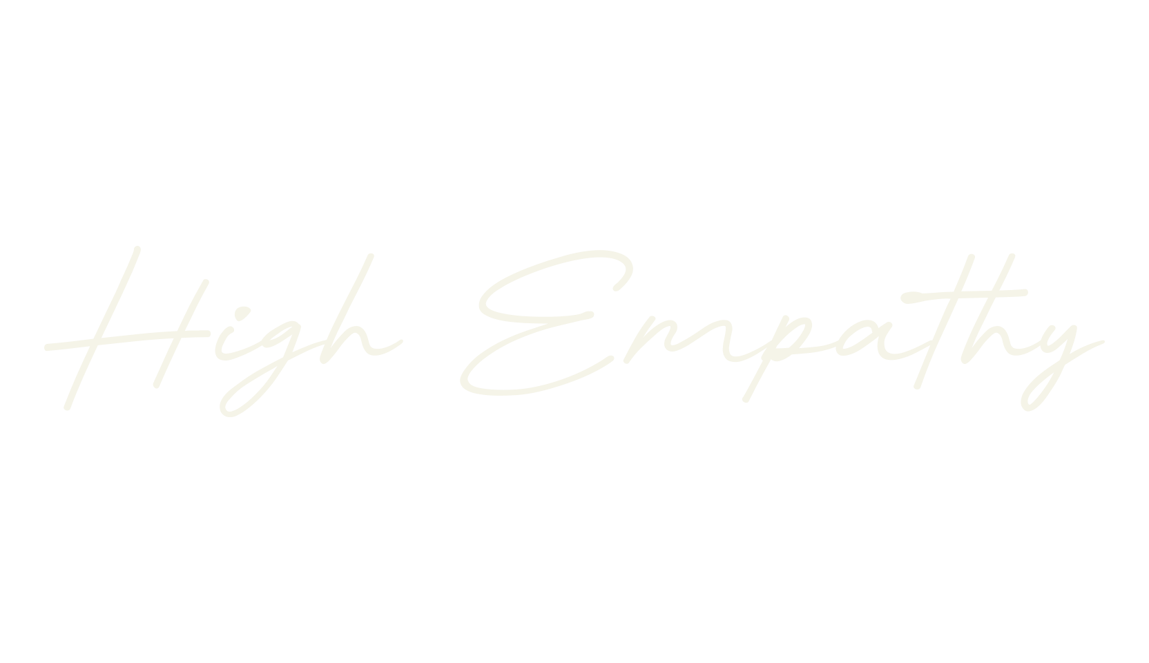 High Empathy, handwritten font preview
