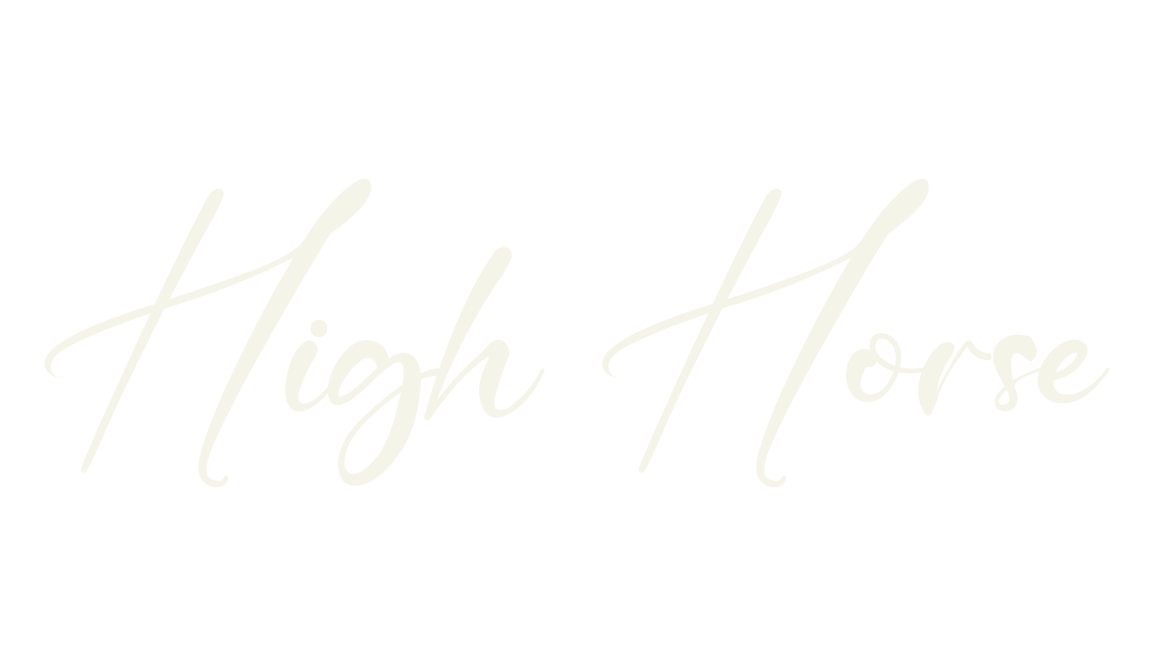 High Horse, calligraphy font preview