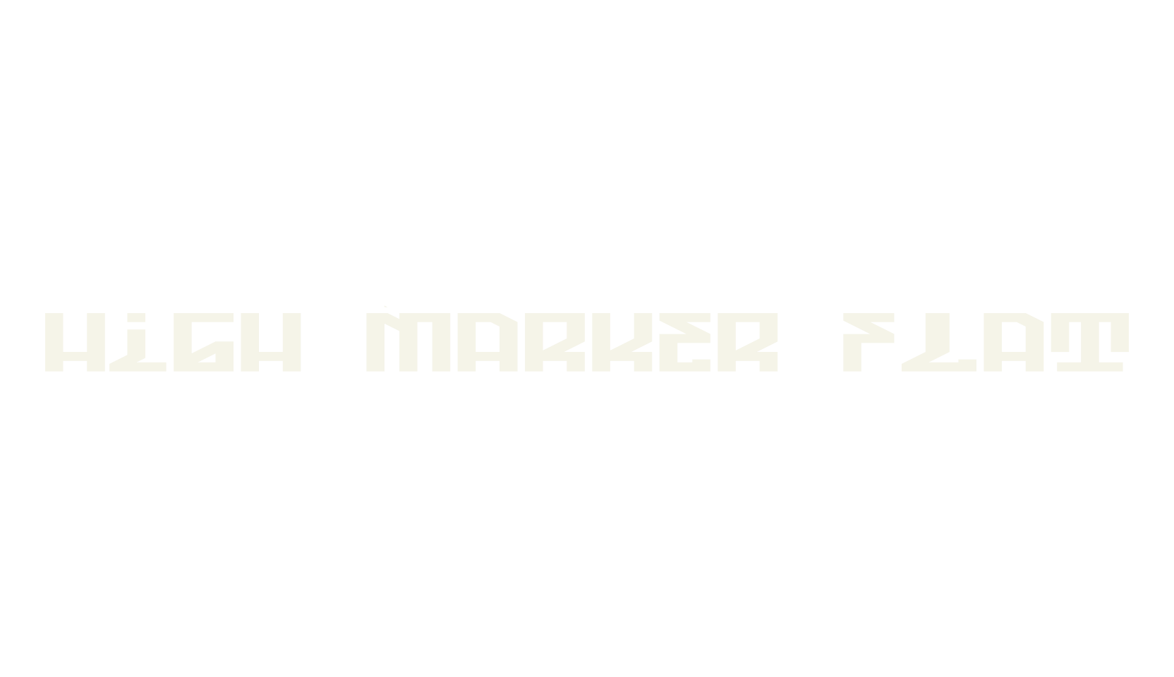 High Marker Flat, graffiti font preview