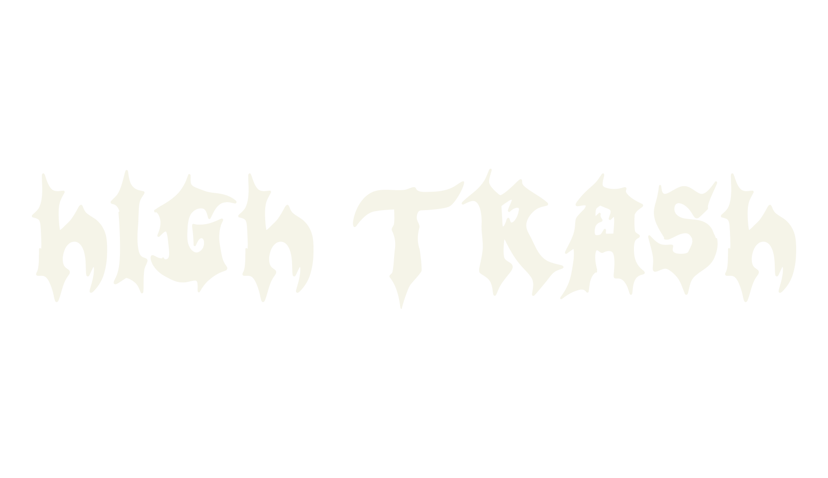 High Trash, death metal font preview
