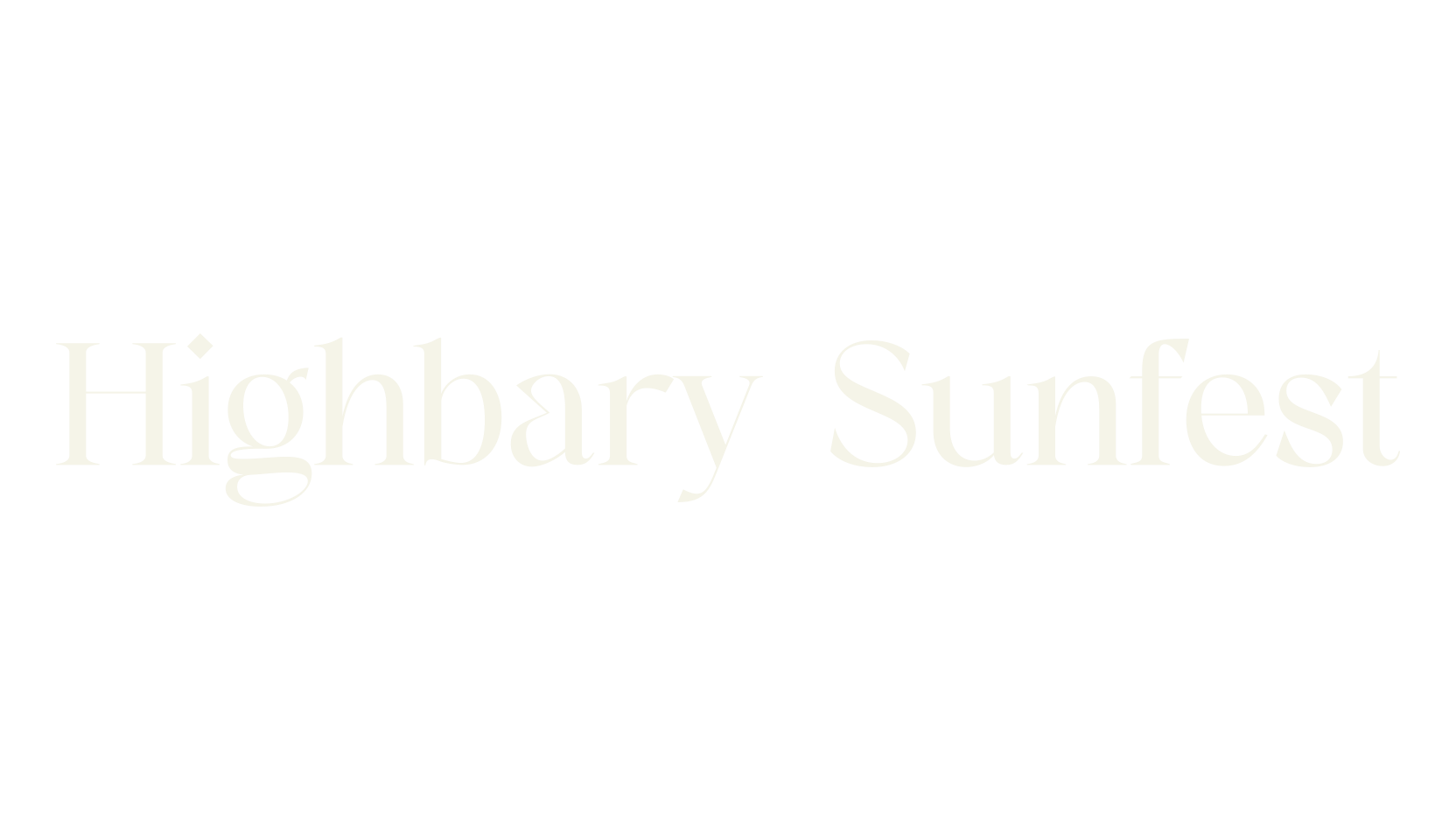 Highbary Sunfest, serif font preview