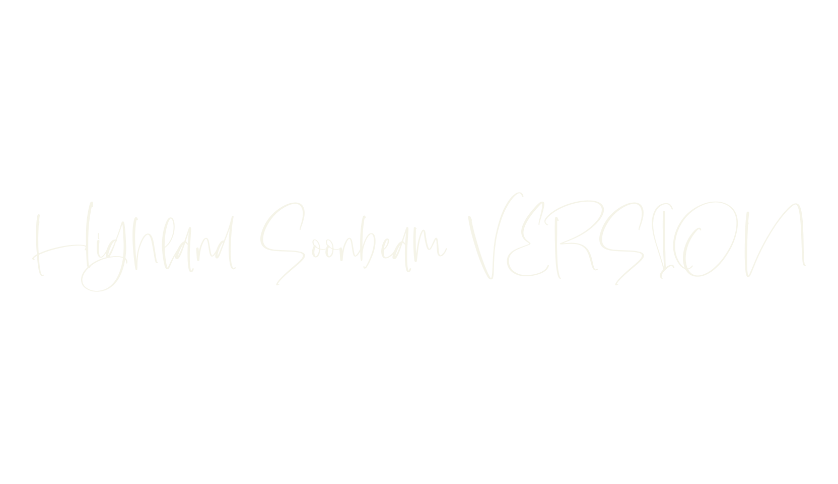 Highland Soonbeam VERSION, script font preview