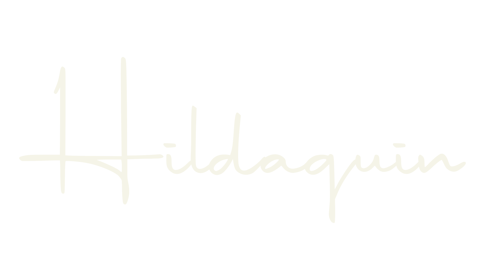 Hildaquin, signature font preview