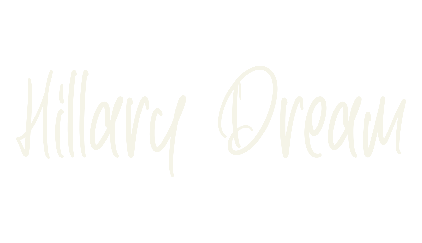 Hillary Dream, lettering font preview