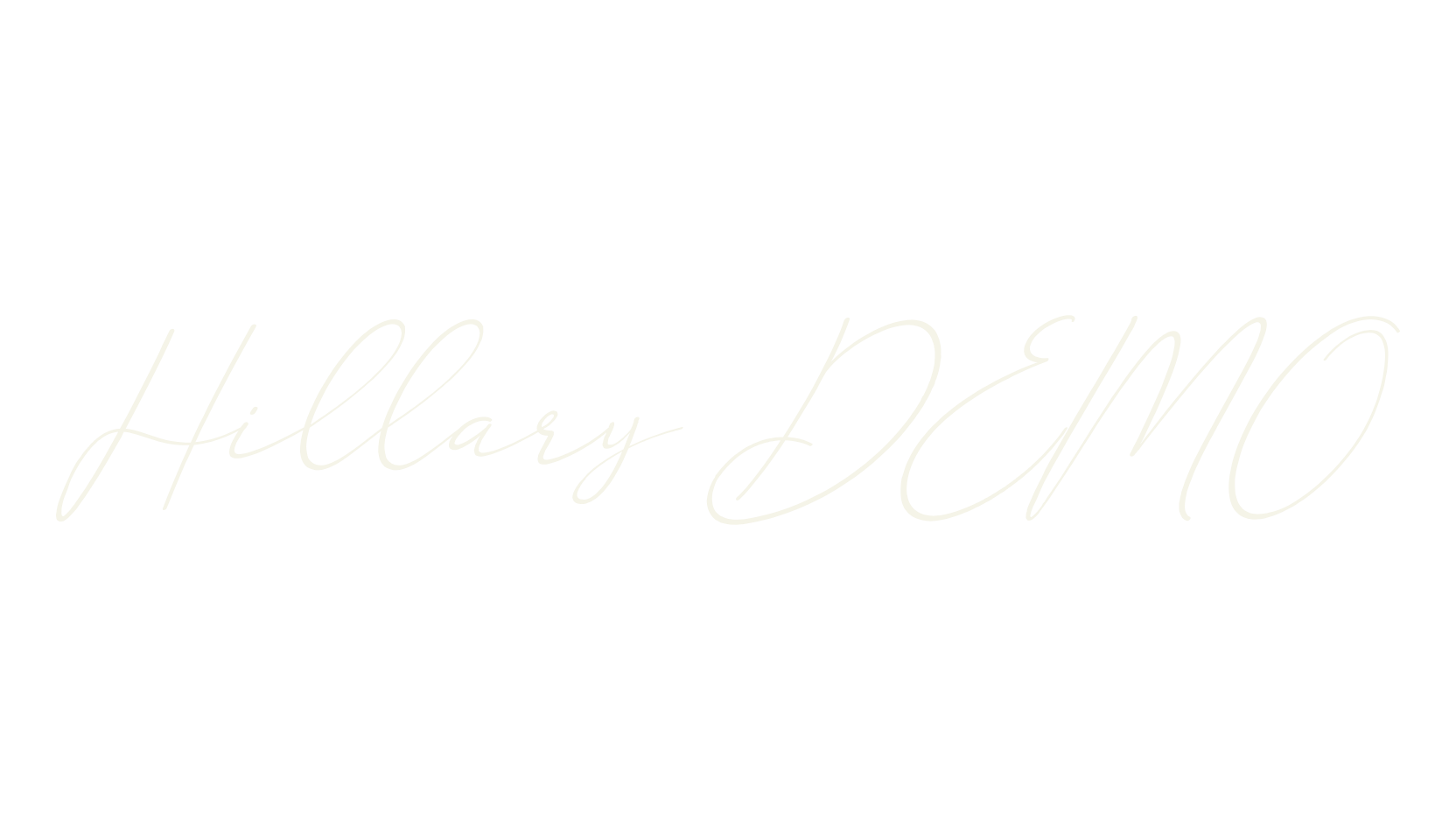 Hillary DEMO, calligraphy font preview
