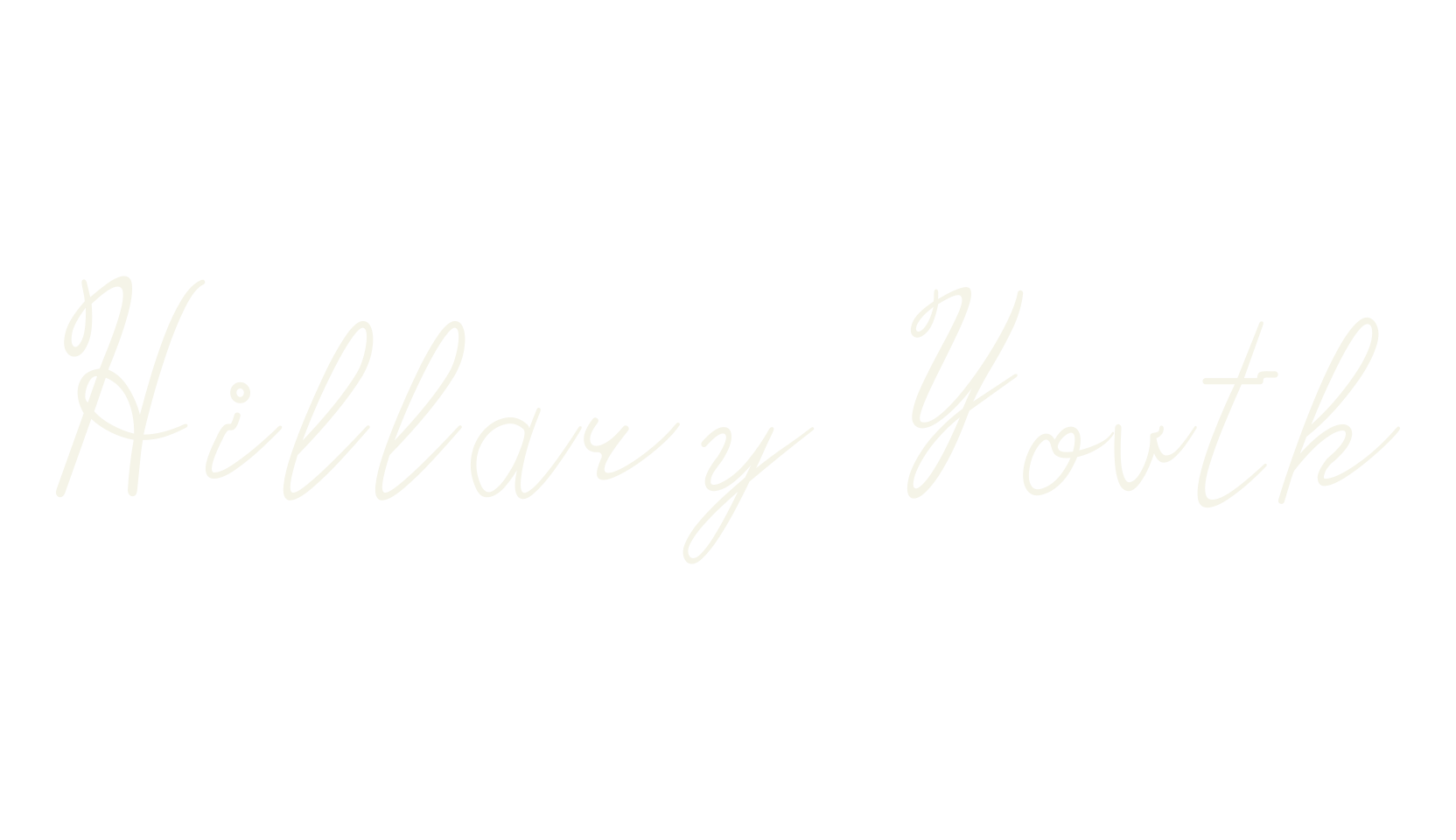 Hillary Youth, cursive font preview
