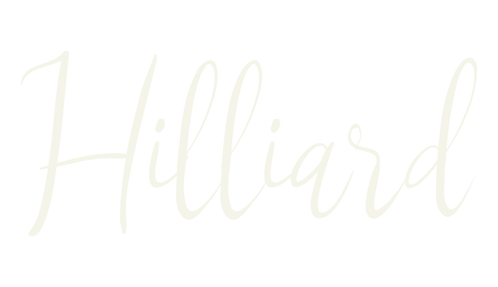 Hilliard, cursive font preview