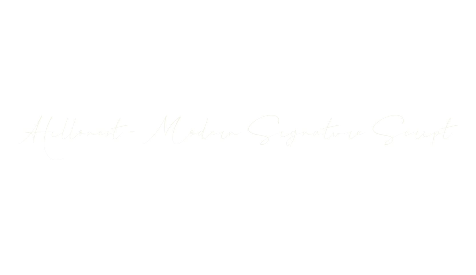 Hillonest - Modern Signature Script, modern font preview