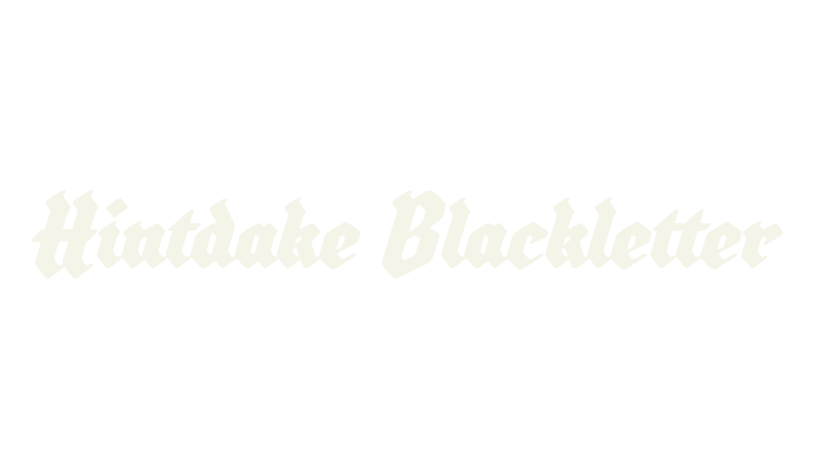 Hintdake Blackletter, tattoo font preview