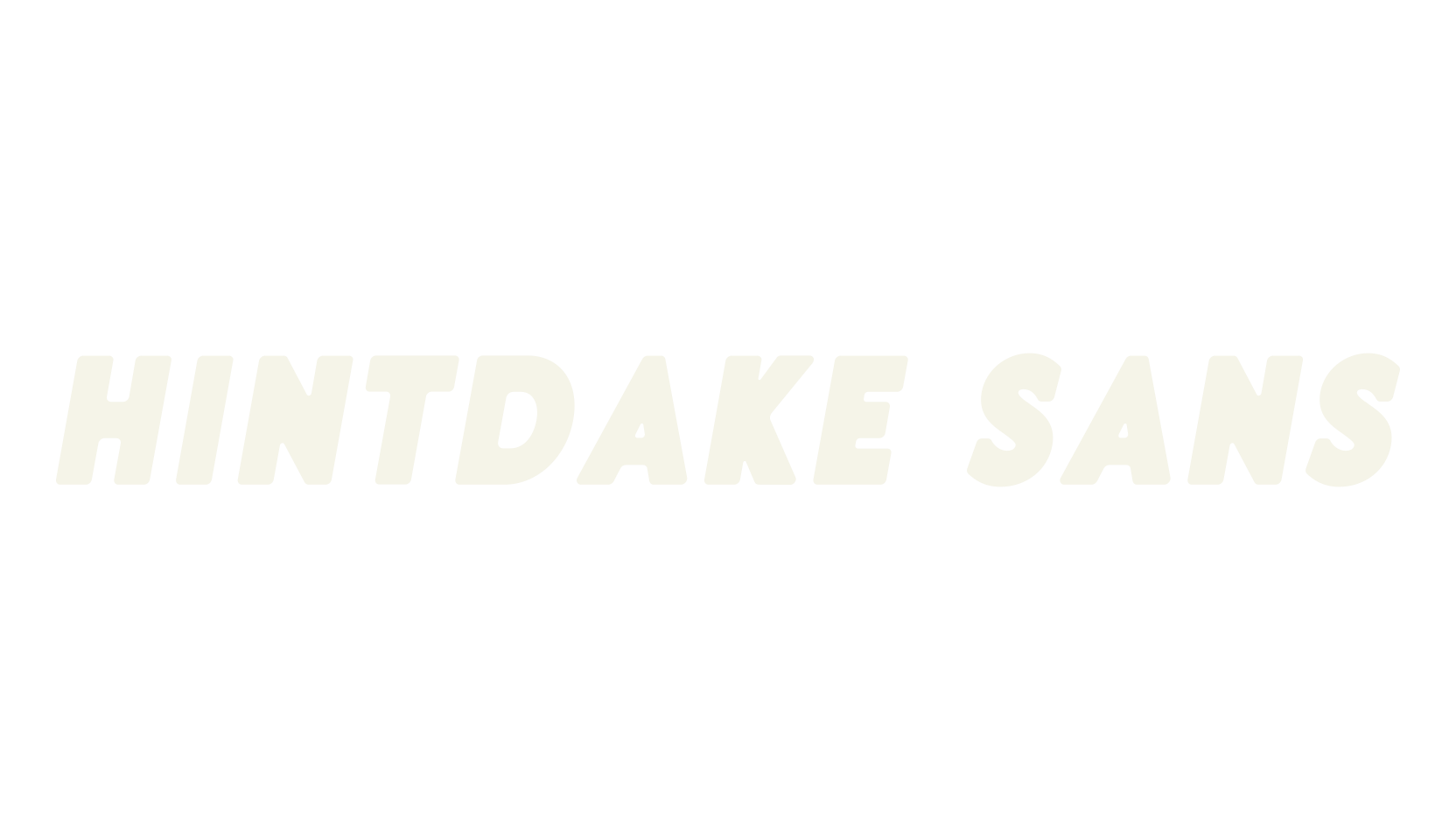 Hintdake Sans, tattoo font preview