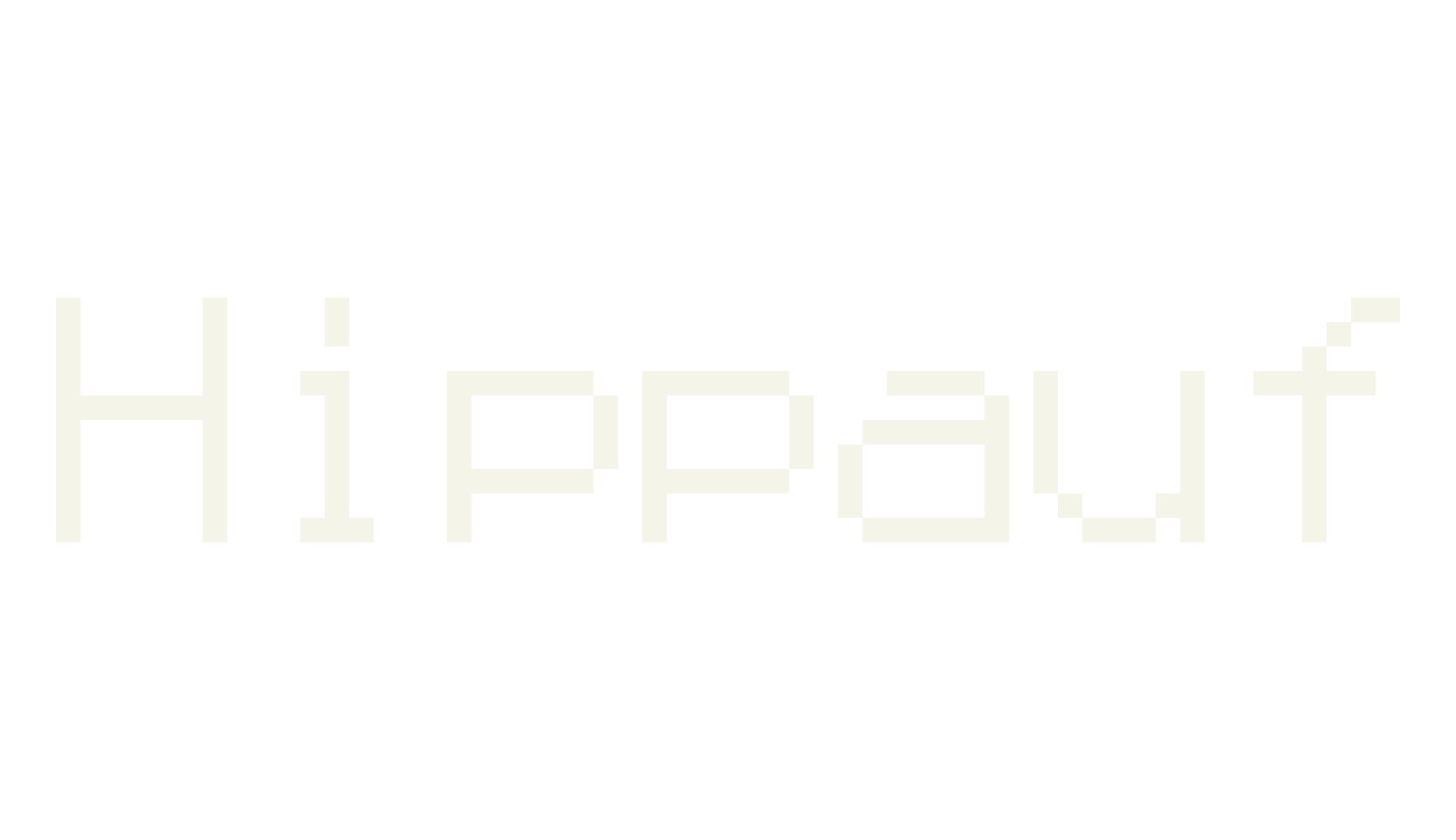 Hippauf, pixel font preview