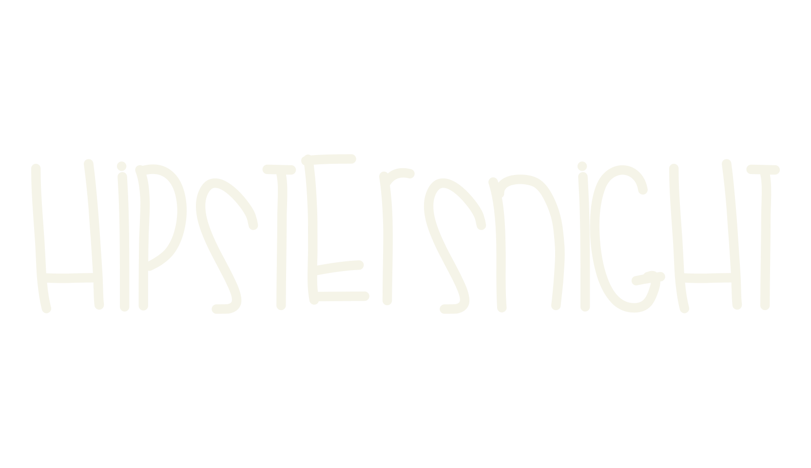 HipstersNight, handwritten font preview