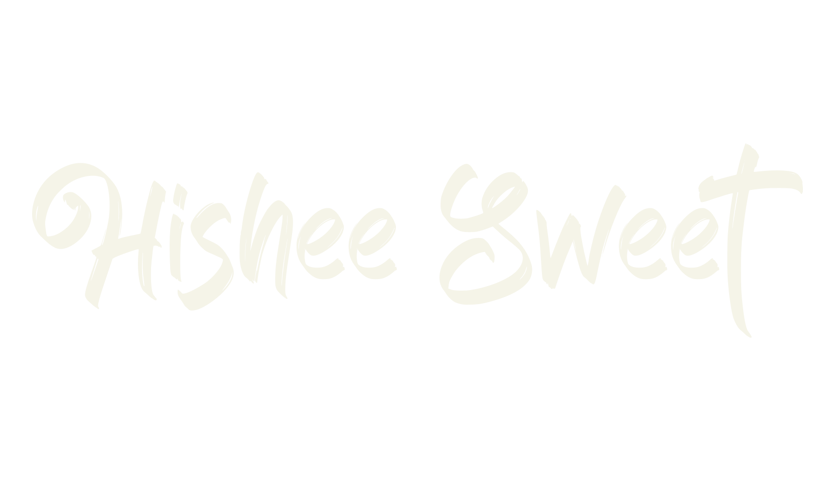 Hishee Sweet, food font preview