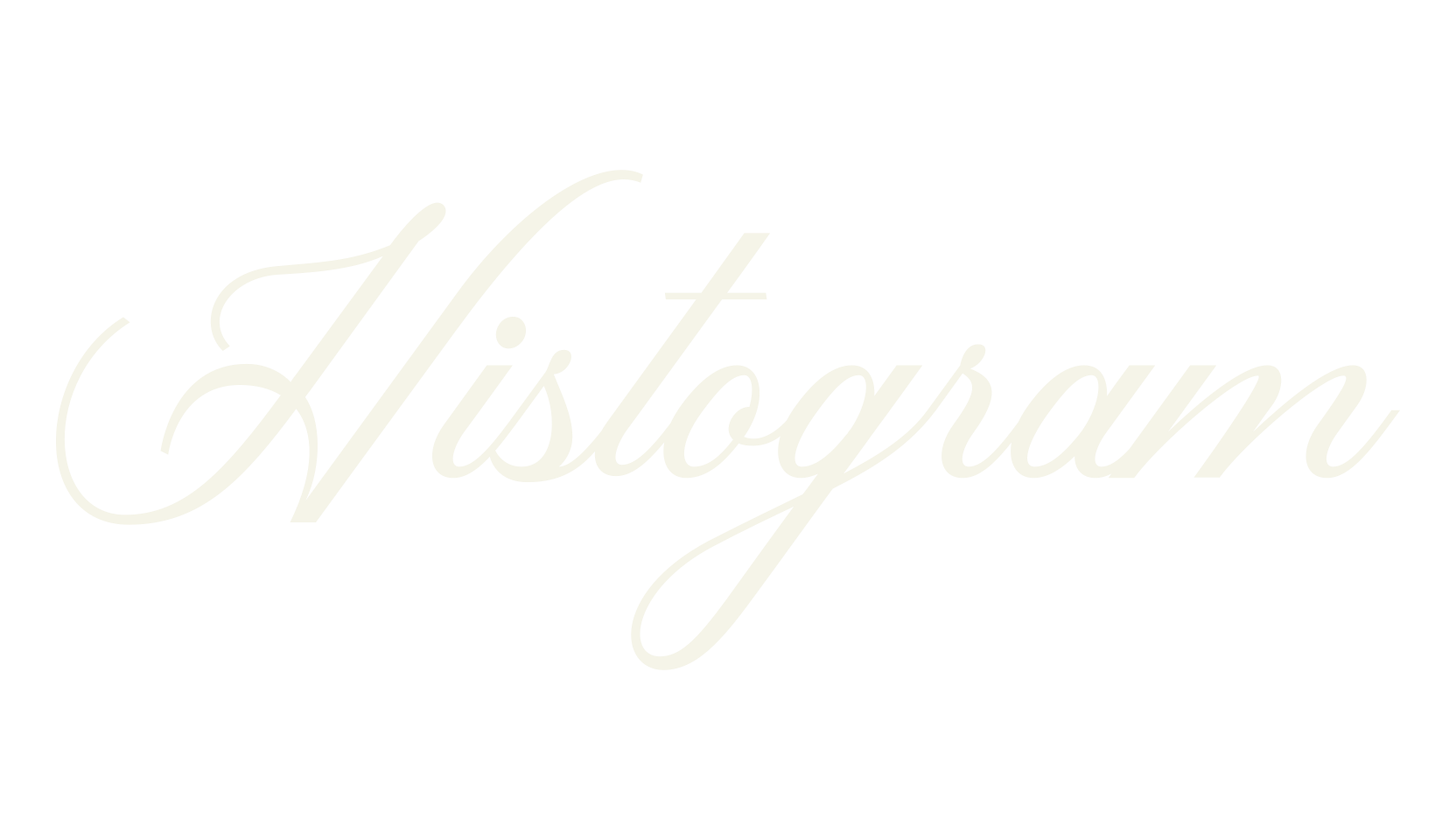 Histogram, script font preview