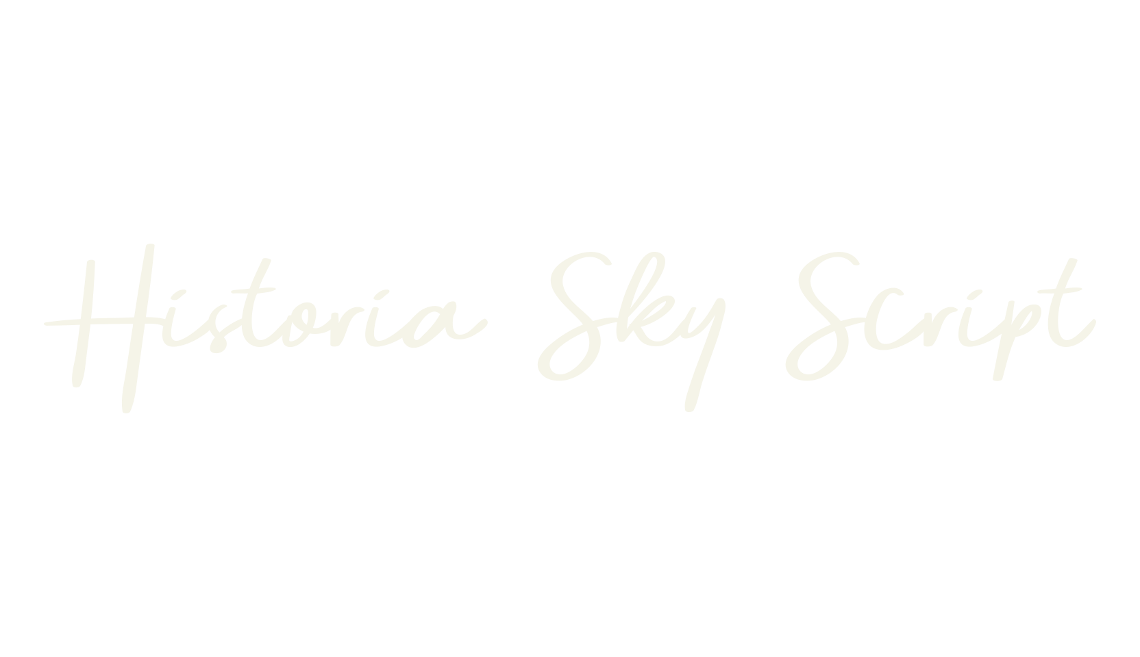Historia Sky Script, pretty font preview