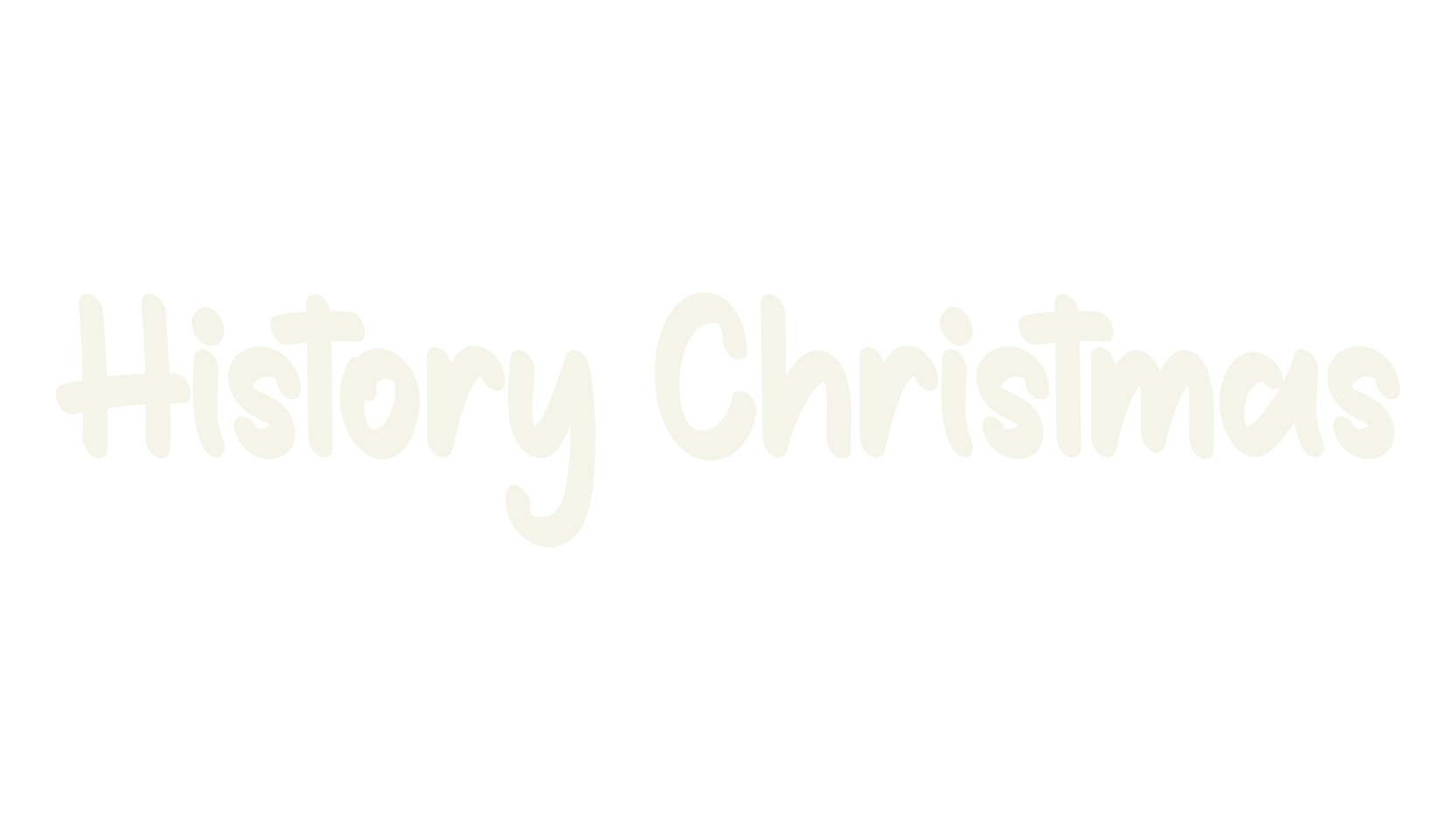 History Christmas, script font preview