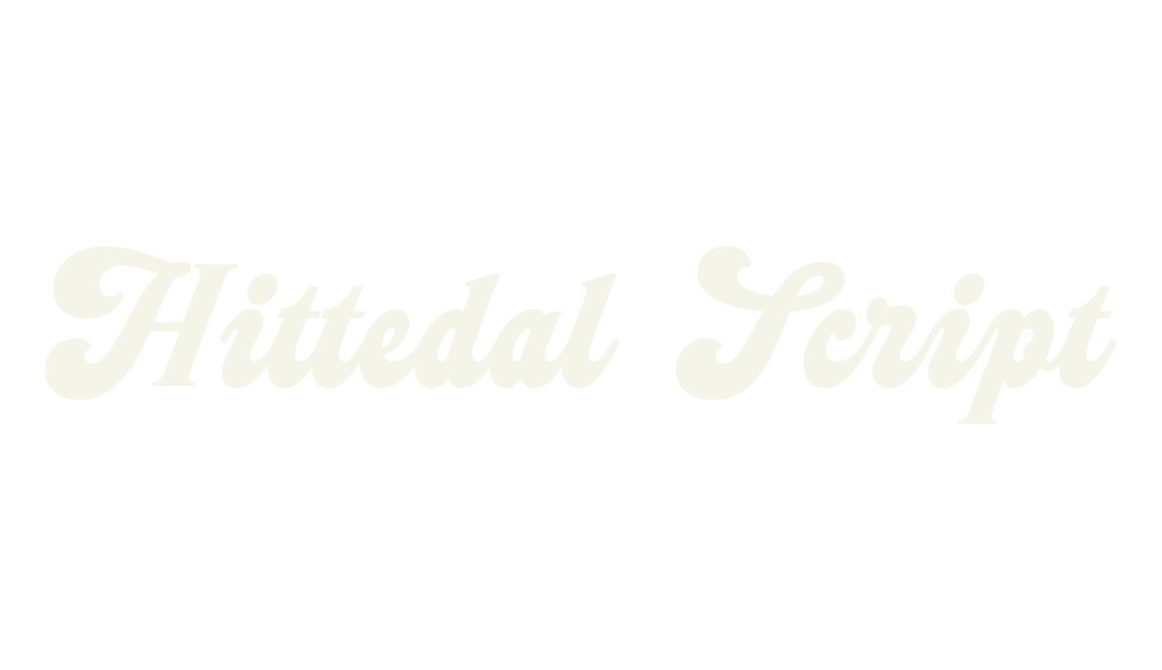 Hittedal Script, retro font preview