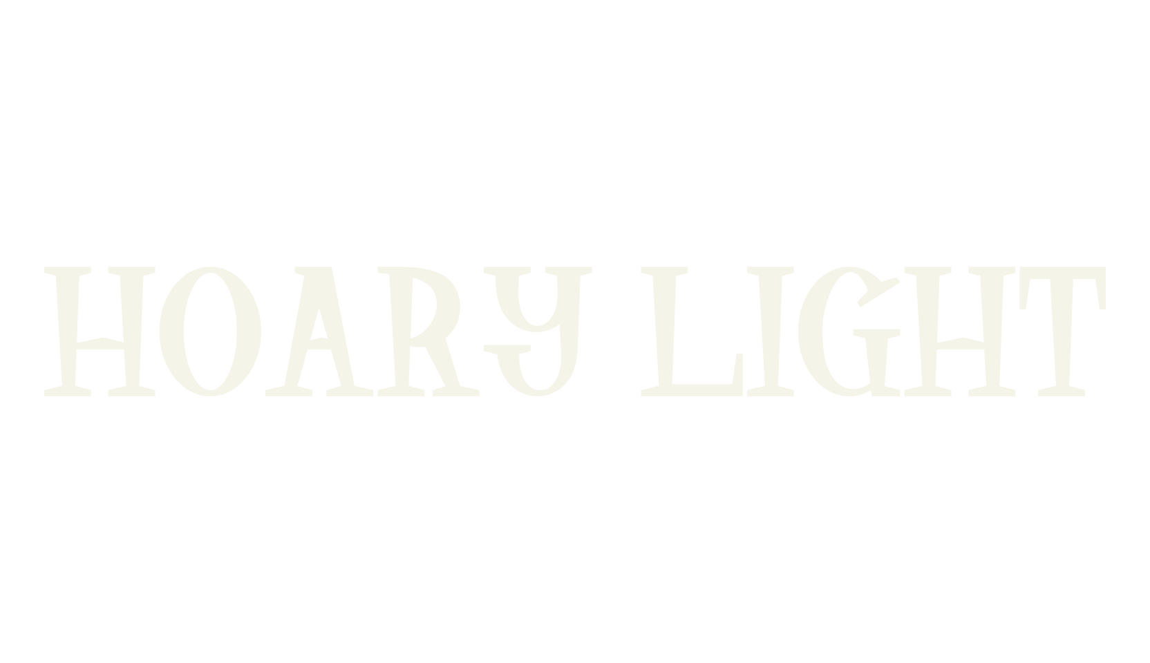 HOARY LIGHT, spooky font preview