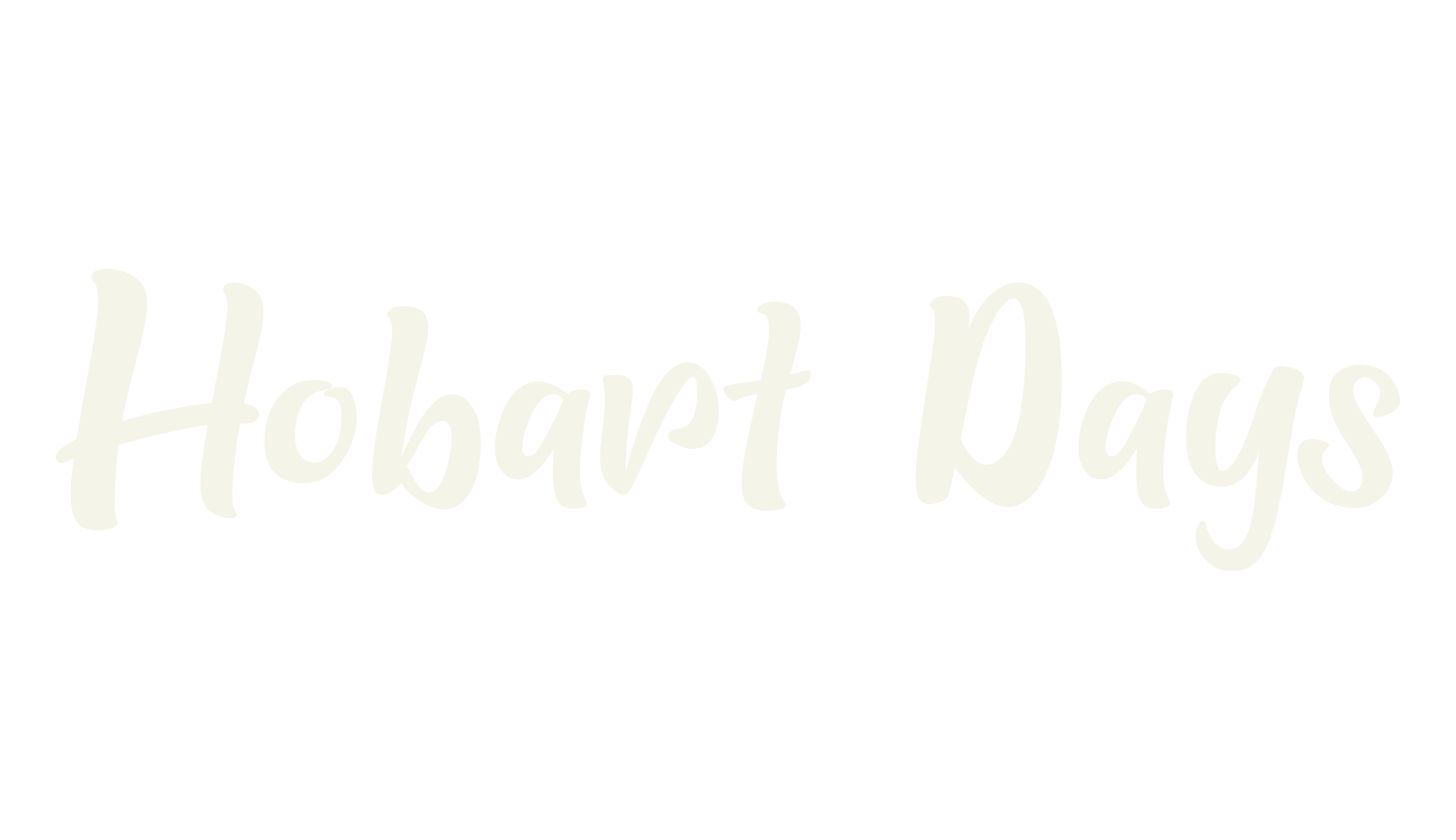 Hobart Days, curvy font preview