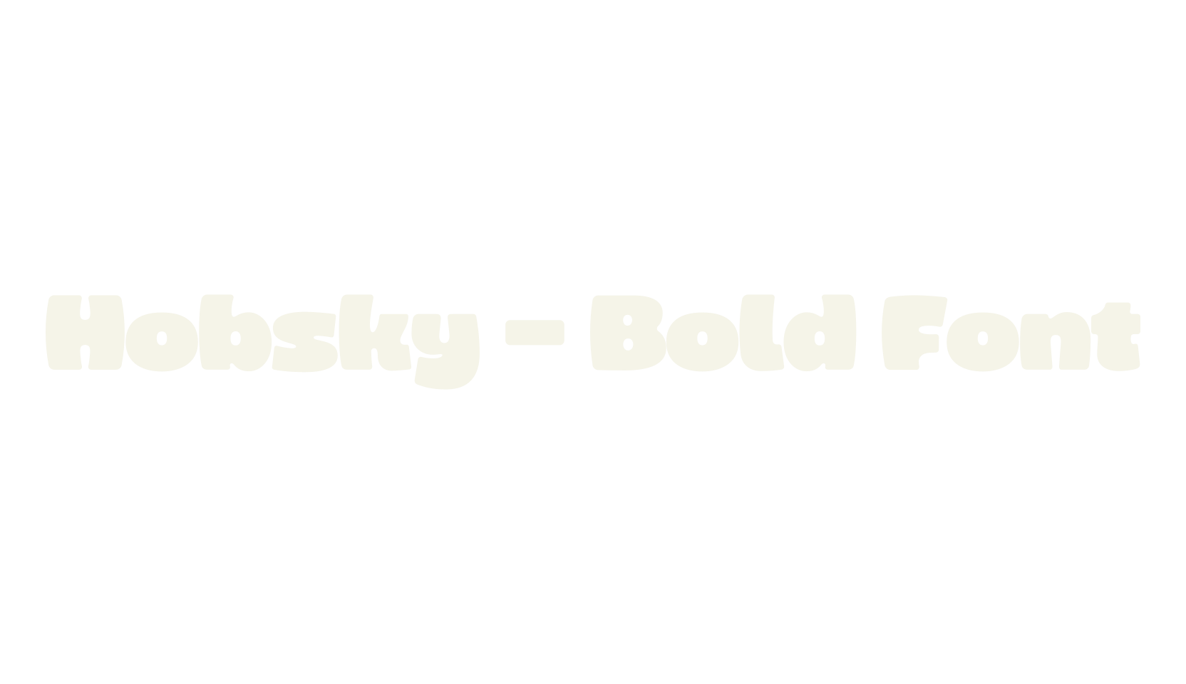 Hobsky - Bold Font, bold font preview