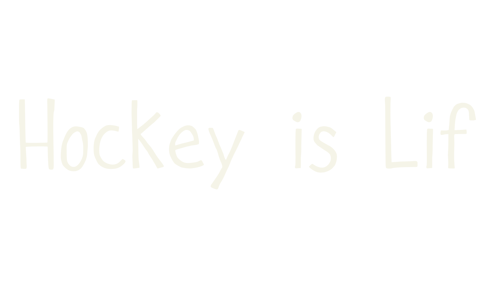 Hockey is Lif, basic font preview