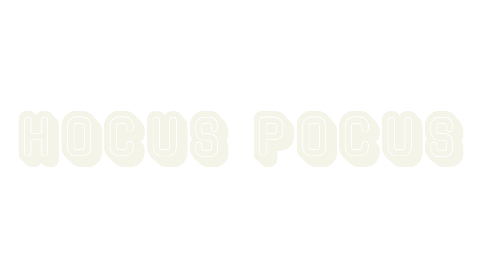 Hocus Pocus, 3d font preview