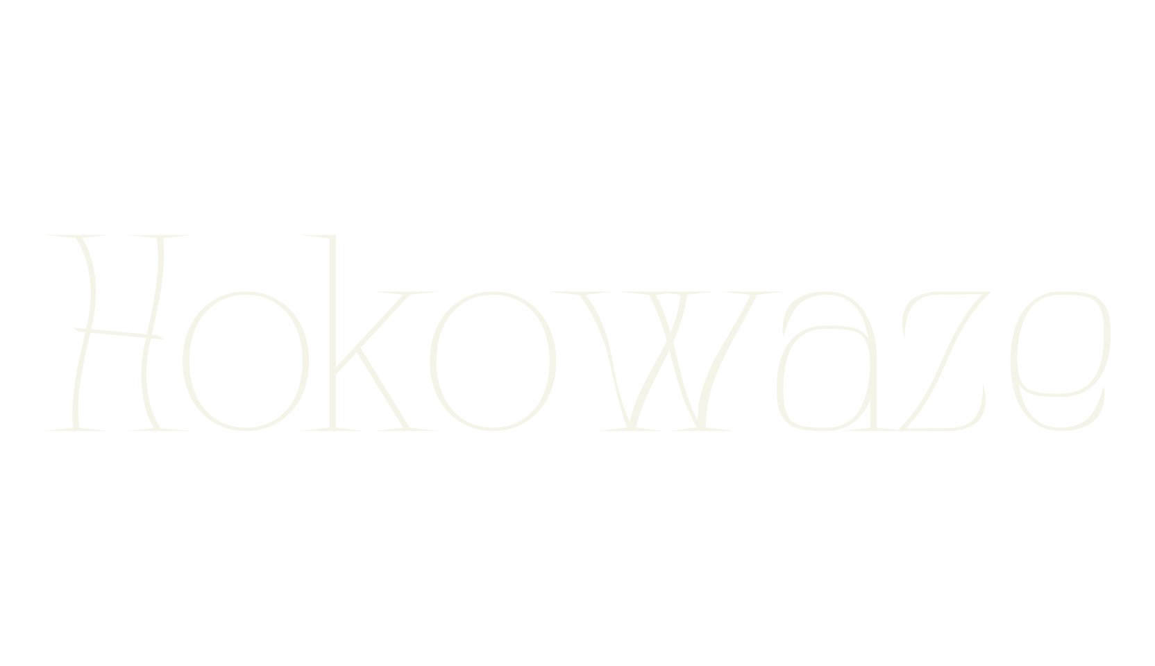 Hokowaze, wavy font preview