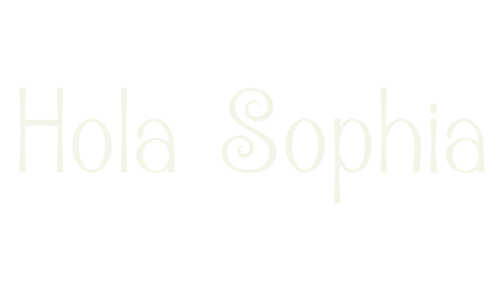 Hola Sophia, girly font preview
