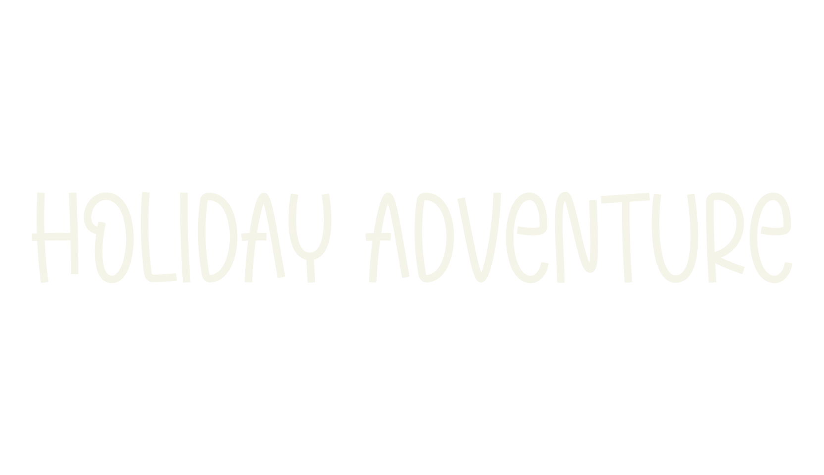 Holiday Adventure, modern font preview