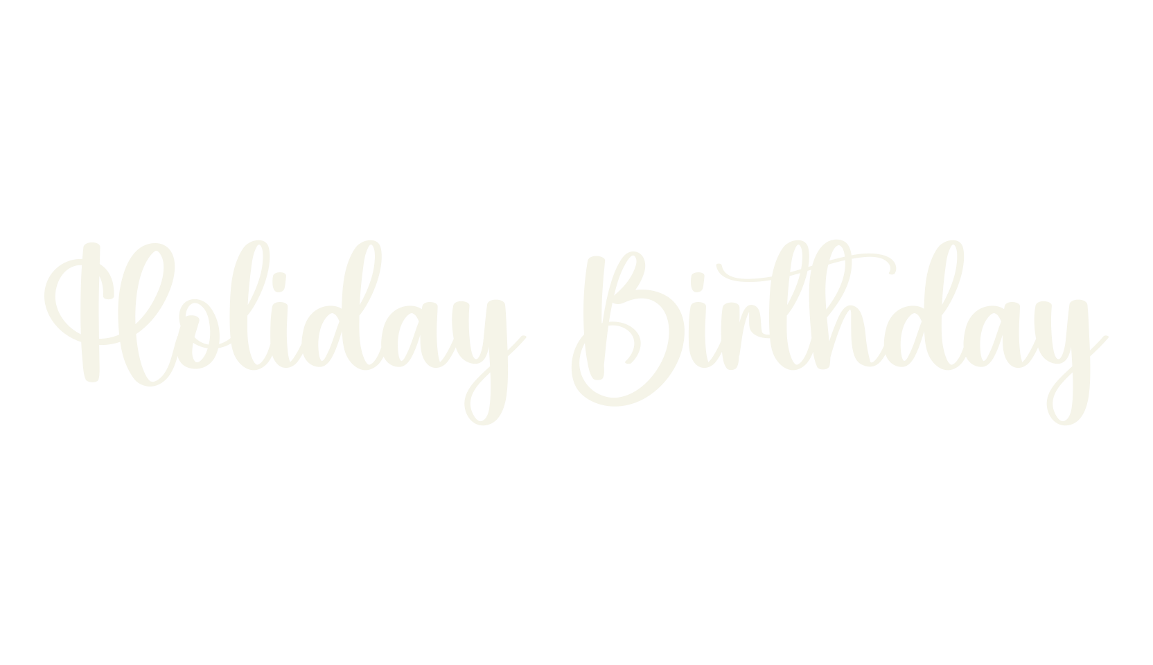 Holiday Birthday, calligraphy font preview