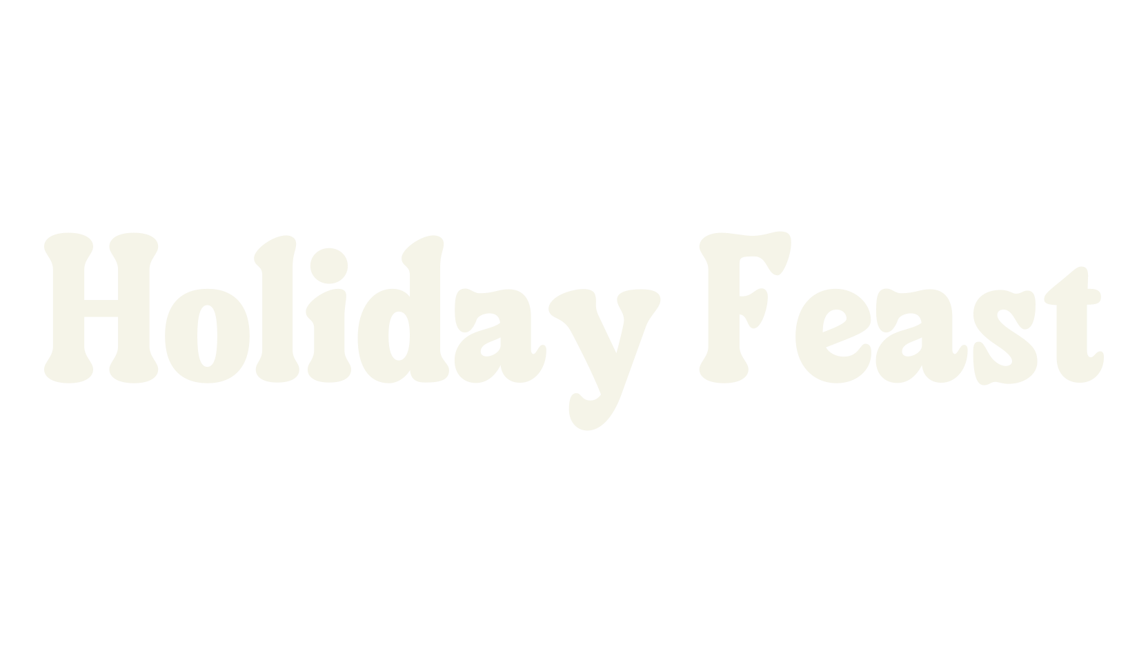 Holiday Feast, display market font preview
