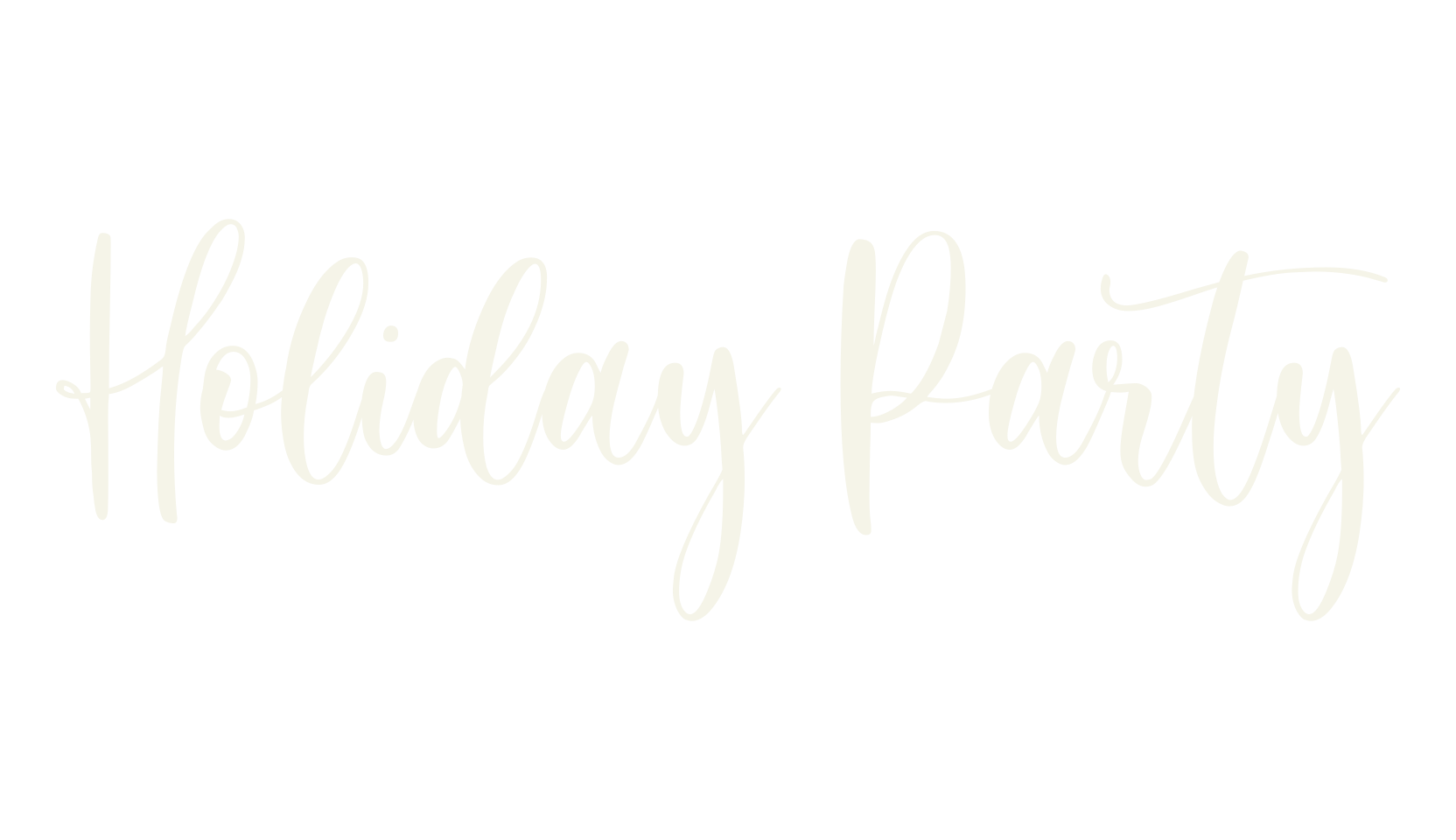 Holiday Party, lettering font preview