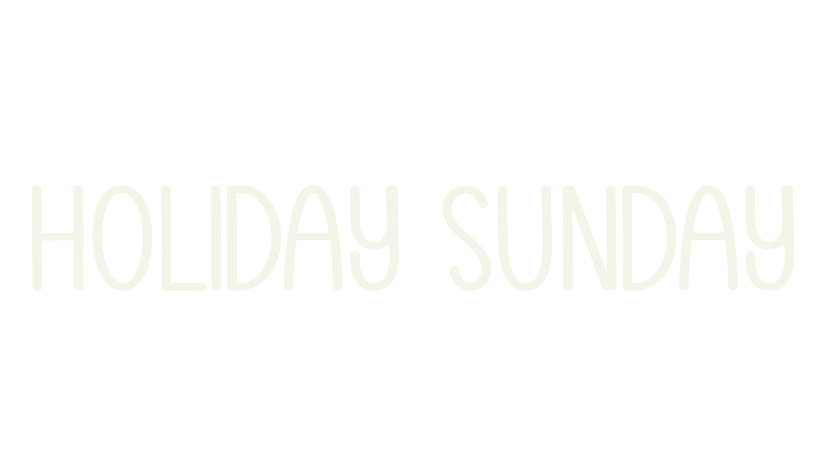 Holiday Sunday, handwriting font preview