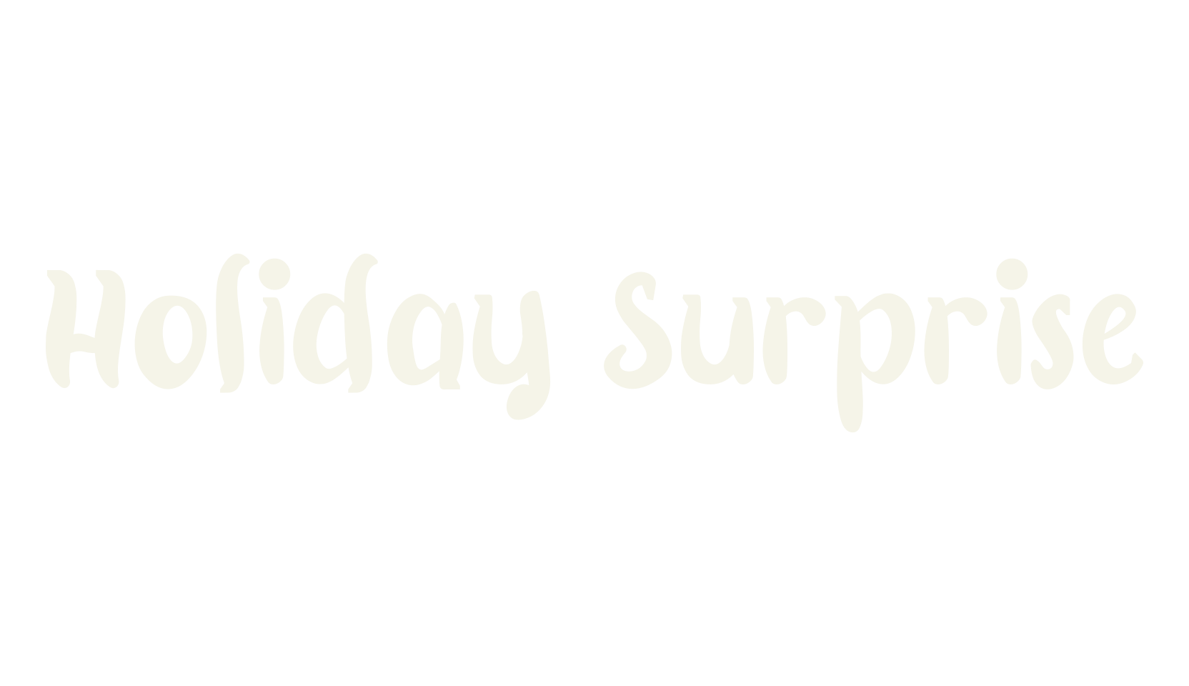 Holiday Surprise, beach font preview