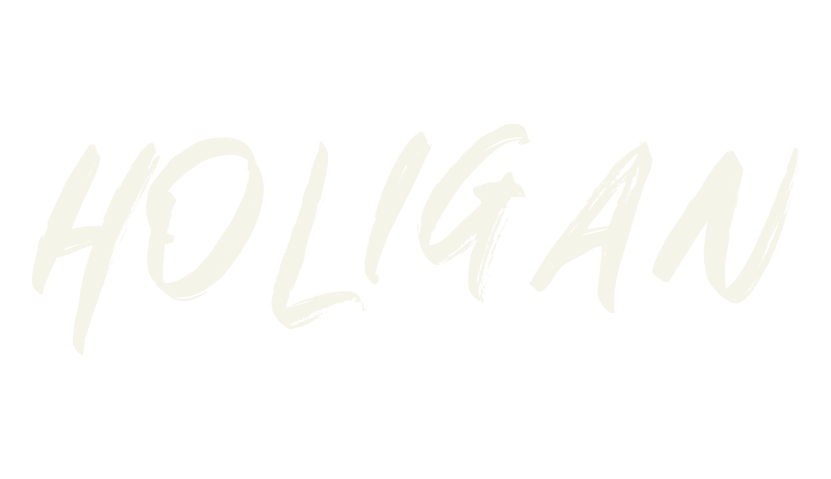 HOLIGAN, logo font preview