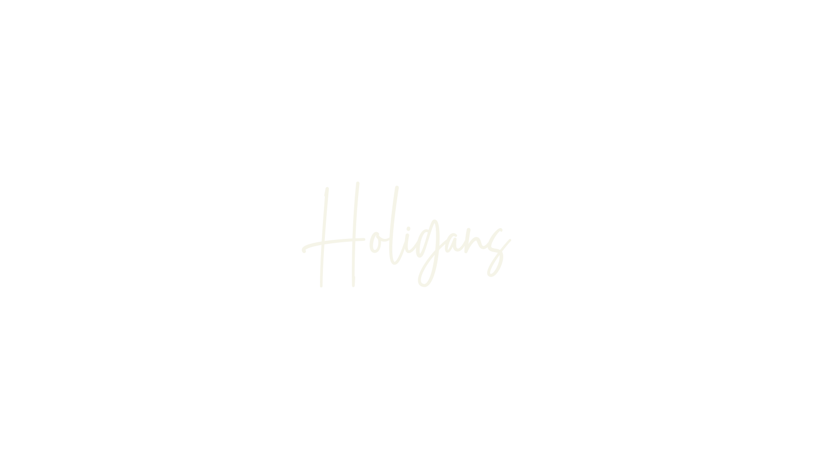 Holigans, cursive font preview