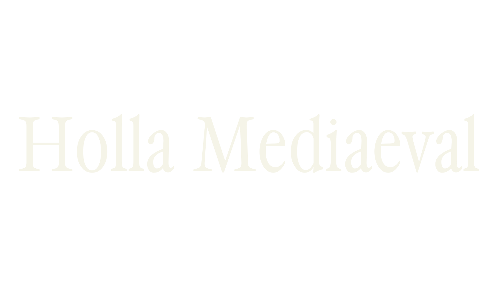 Holla Mediaeval, serif font preview
