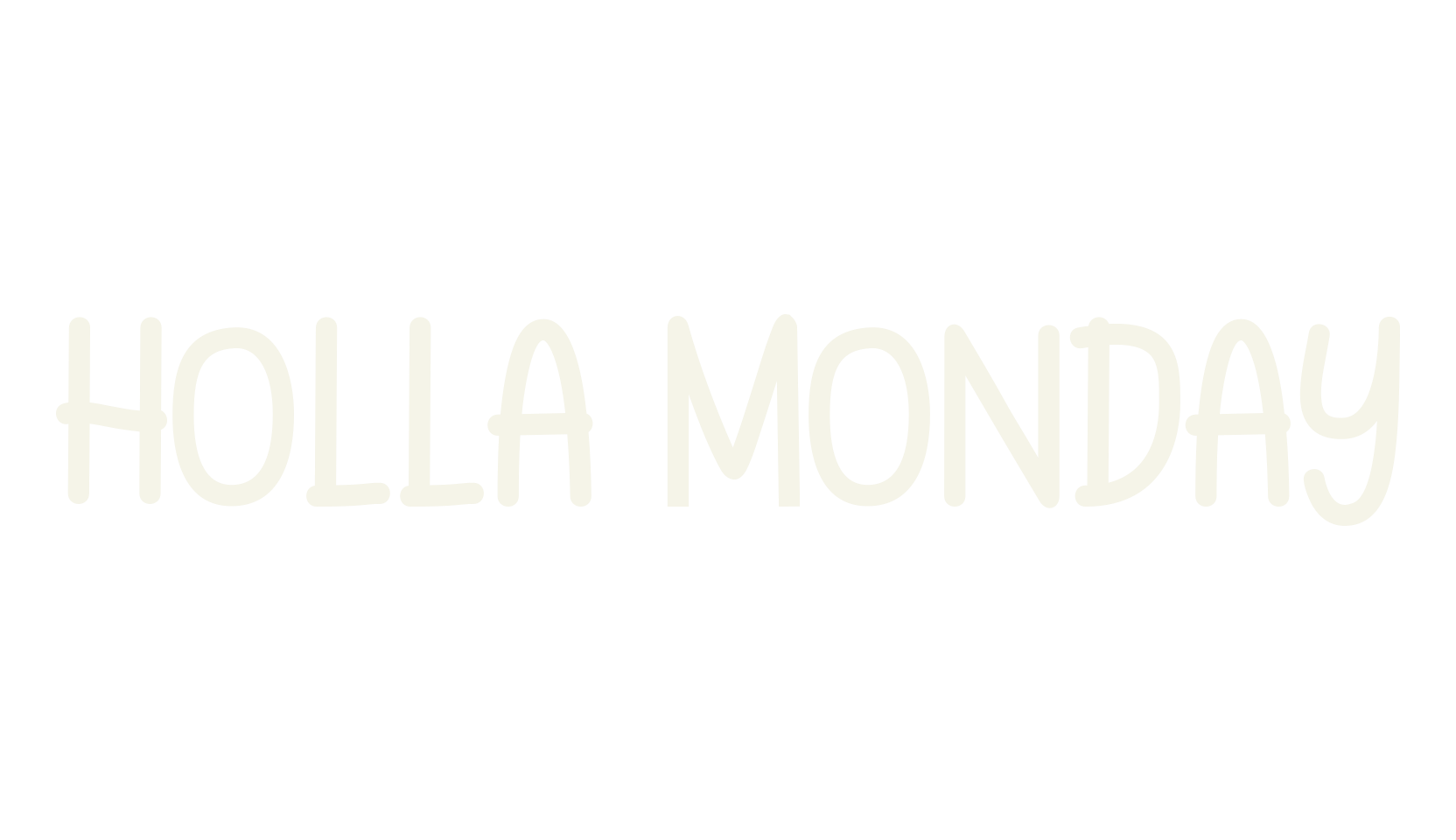 Holla Monday, modern font preview