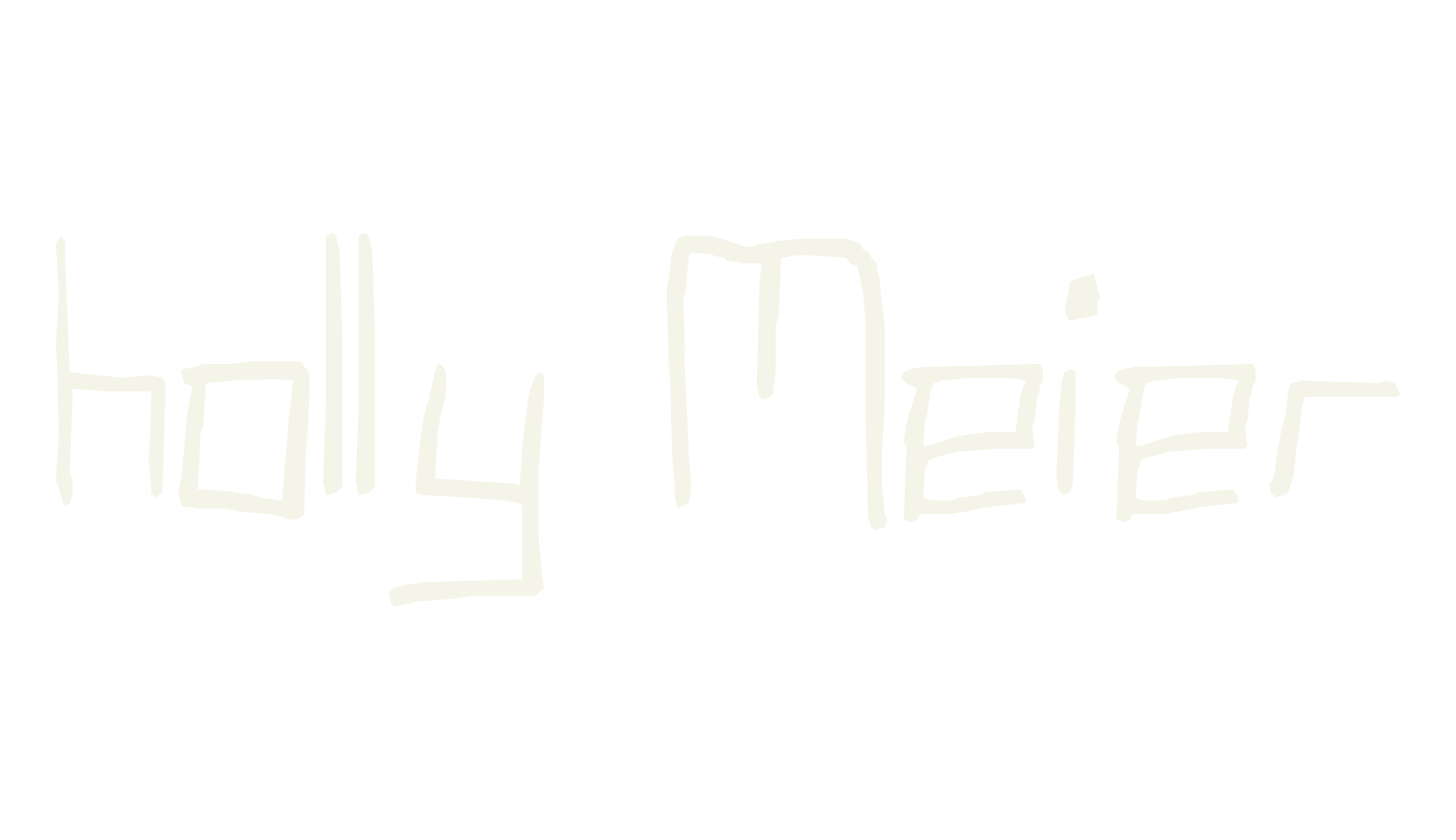 holly Meier, display font preview
