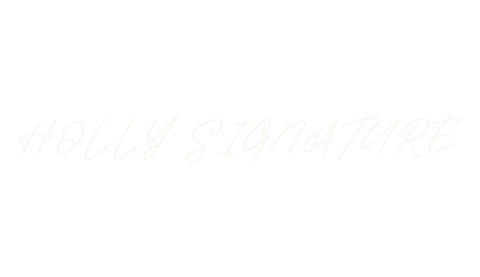 HOLLY SIGNATURE, cursive font preview