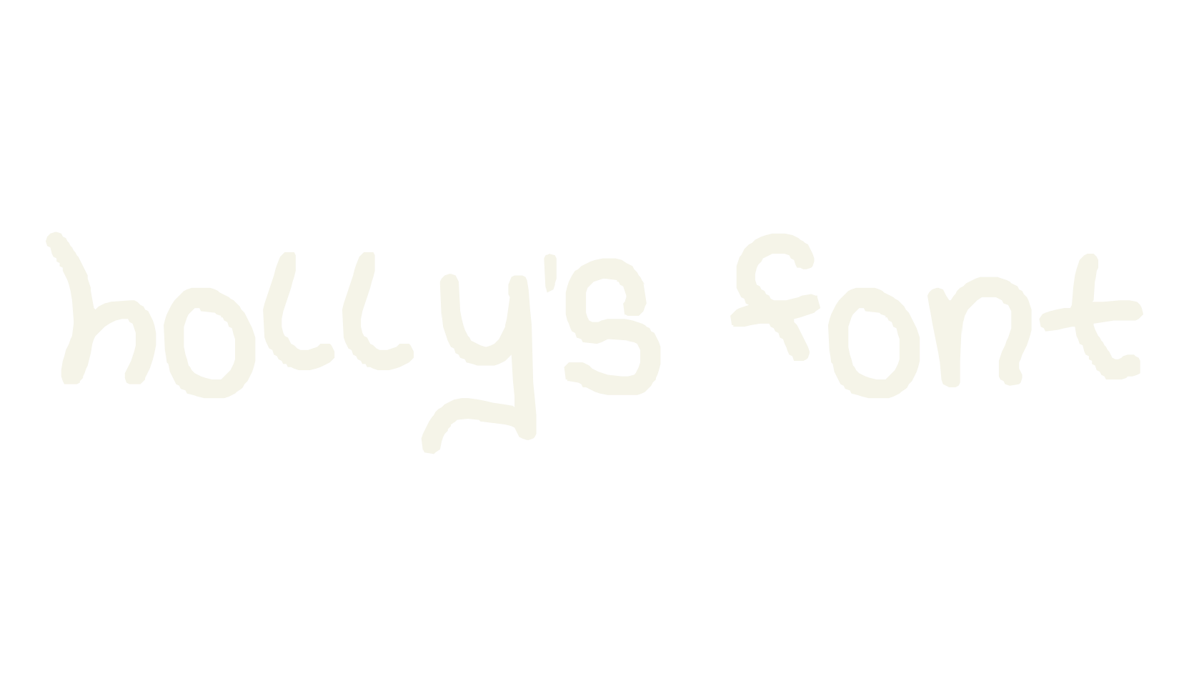 holly's font, display font preview