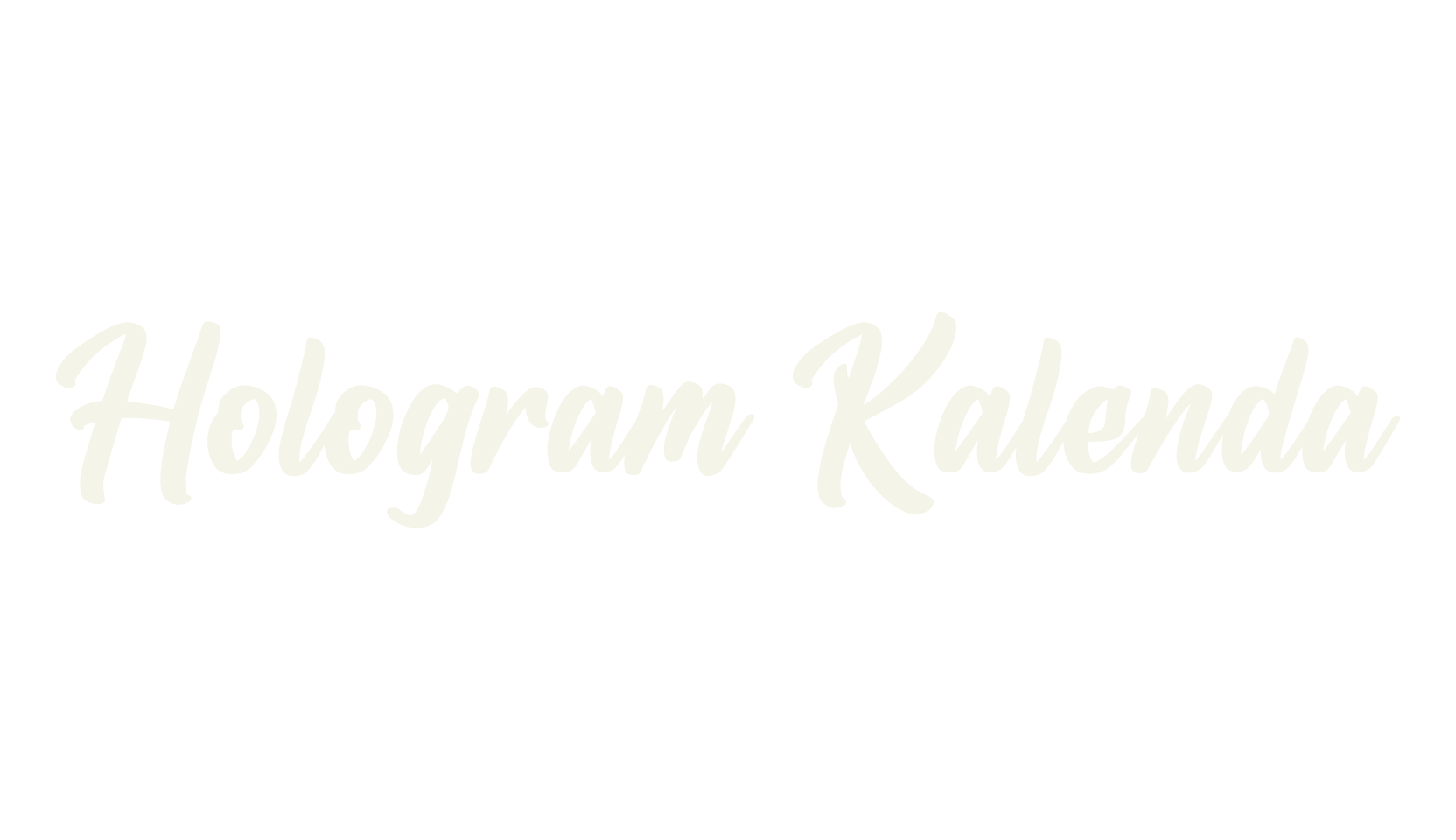 Hologram Kalenda, script font preview