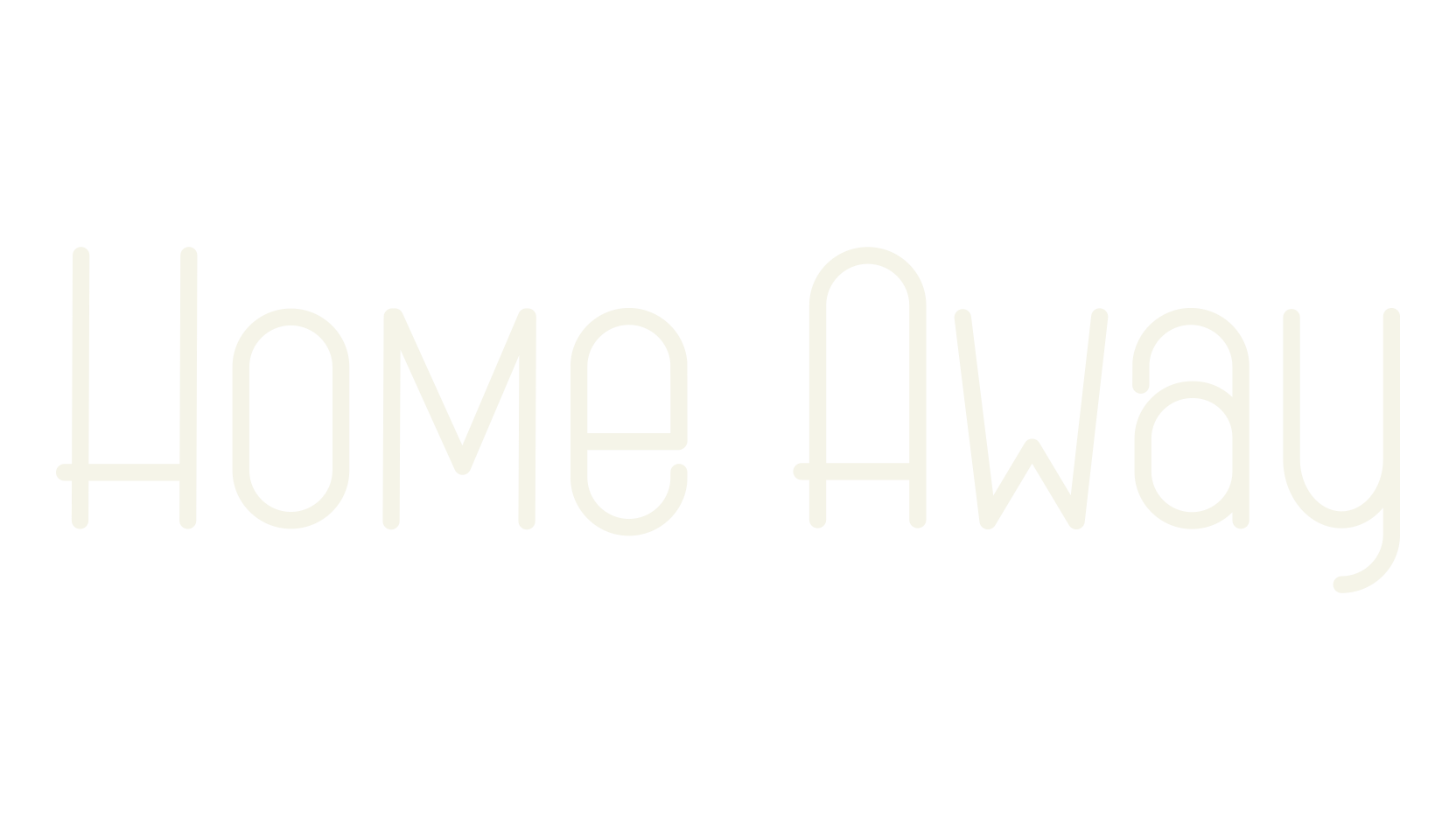 Home Away, sans serif font preview