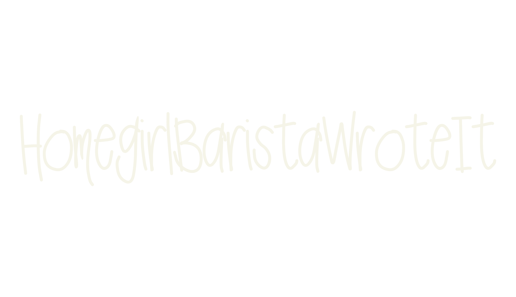 HomegirlBaristaWroteIt, sweet font preview